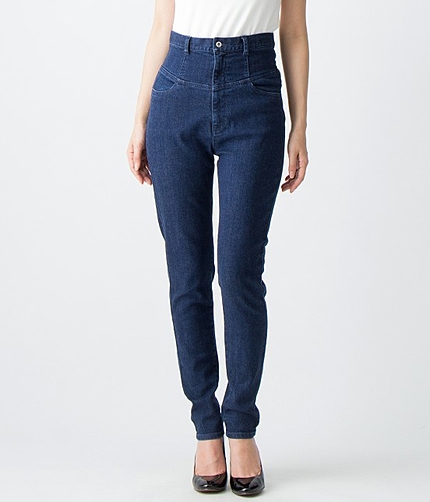 ハイウエストスキニーデニムパンツ