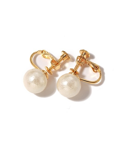 コットンパールイヤーアクセサリー