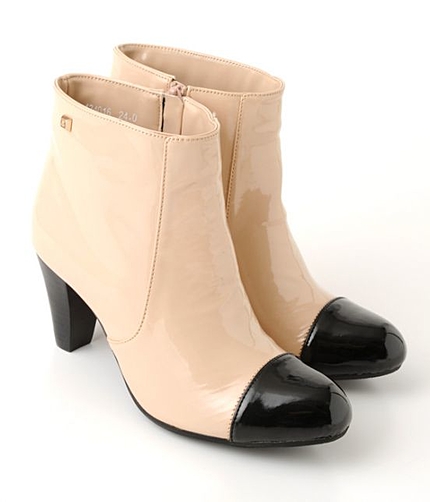 エナメルショートレインブーツ