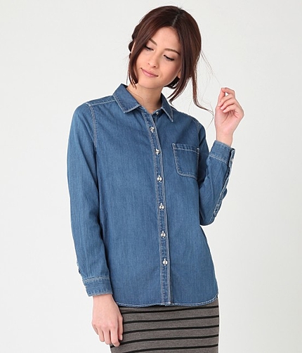 【Oggi3月号掲載】 ダブルステッチデニムシャツ