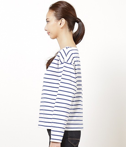 【今だけ!セールOFF率からさらに10%OFF】 フラットネックボーダープルオーバー