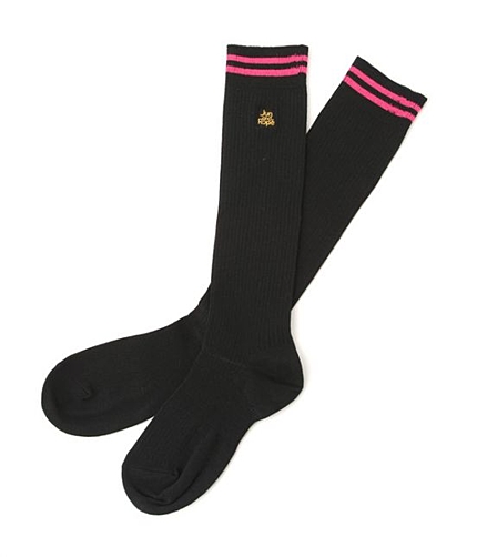 ライン入りリブハイソックス