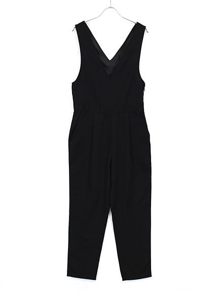 Vネックオールインワン