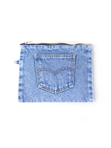 デニムクラッチバッグ