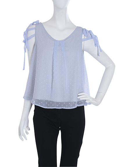 【dazzlin】ショルダーリボンブラウス