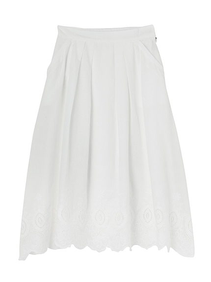 スカラップコットンスカート