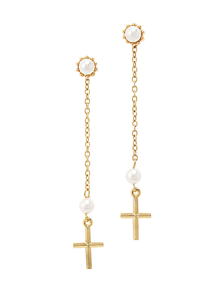 チェーンクロスピアス