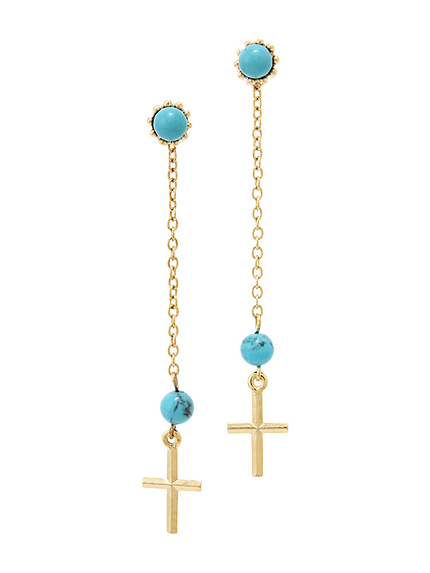 チェーンクロスピアス