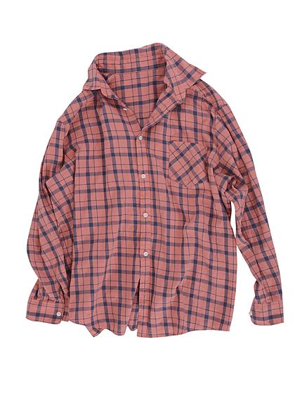 ワイドルーズソフトチェックシャツ