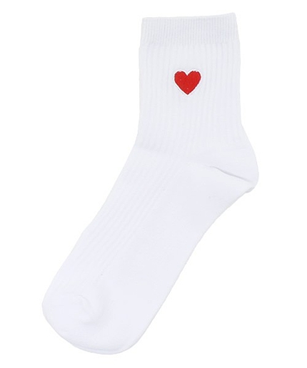 WEGO/ハート刺繍ソックス