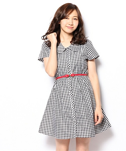 WEGO/ギンガムチェックシャツワンピース