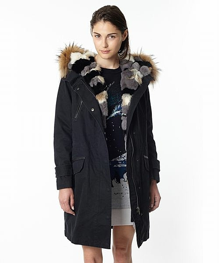 ファーライナー付モッズコート