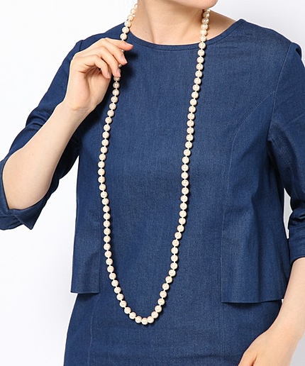 コットンパールネックレス