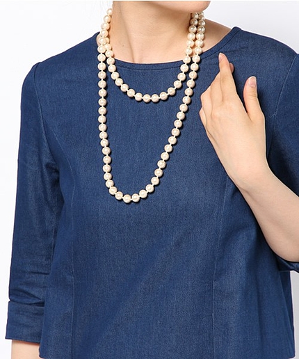 コットンパールネックレス