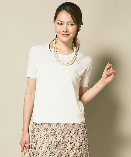 コットンアセテートニット