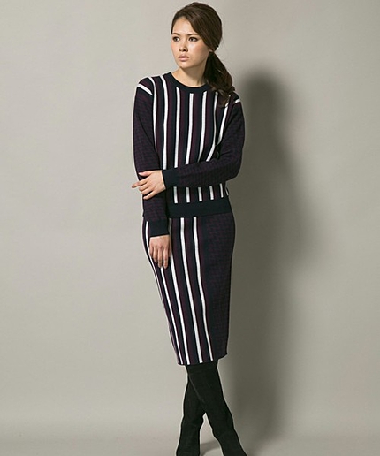 GEOMETRICJACQUARDSKIRTニットスカート