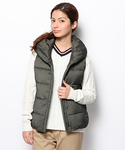 ツイードダウンベスト