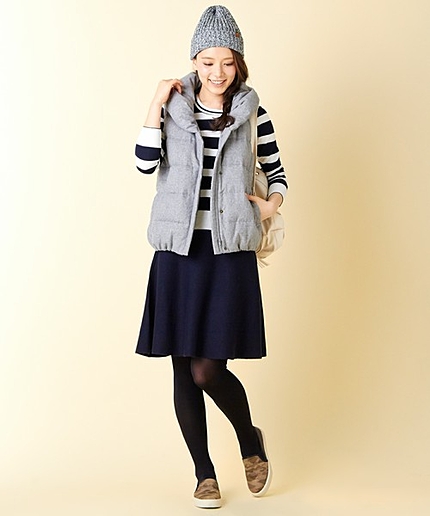 ツイードダウンベスト