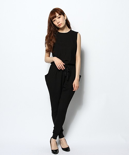 ノースリーブポンチオールインワン