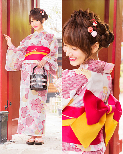 【送料無料】シボリサクラ/浴衣