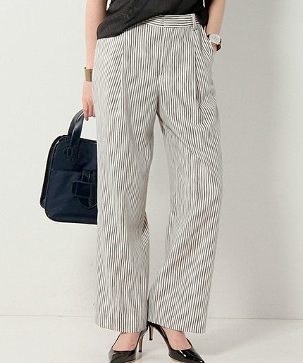 UAB P ストライププリント ワイドパンツ