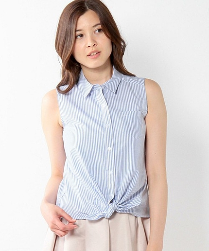 <closet story>ストライプ ノースリーブ シャツ