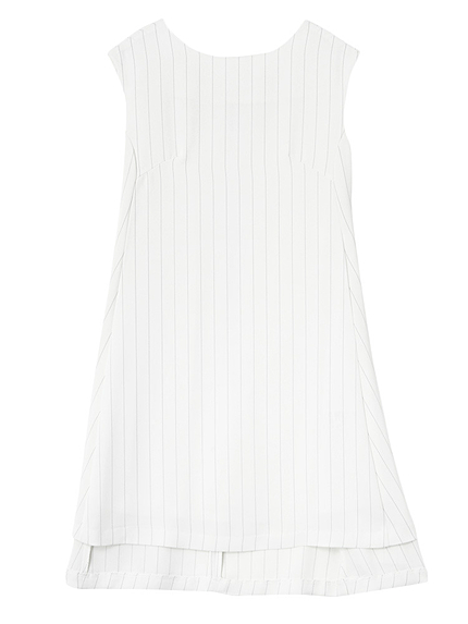 イレギュラーヘムストライプワンピ