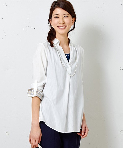 C/Tenドビーストライプシャツ