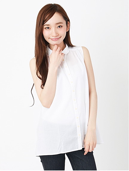 ノースリーブシャツチュニック