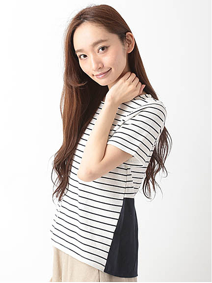 ・Nバックタックボーダープルオーバー