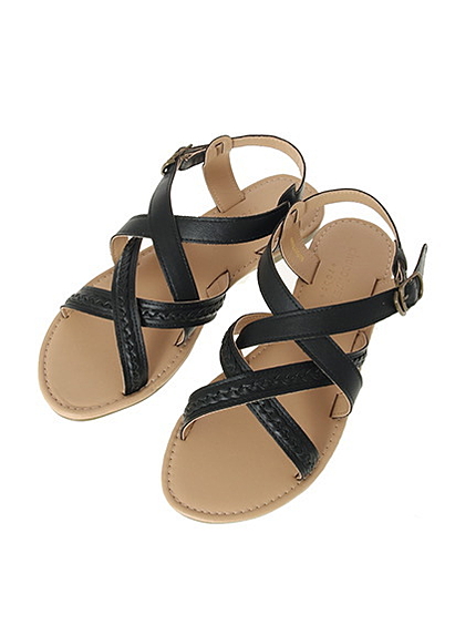 クロスベルトフラットサンダル