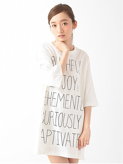 プリントTシャツワンピース