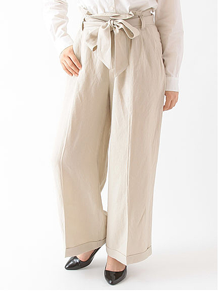 リネンワイドパンツ