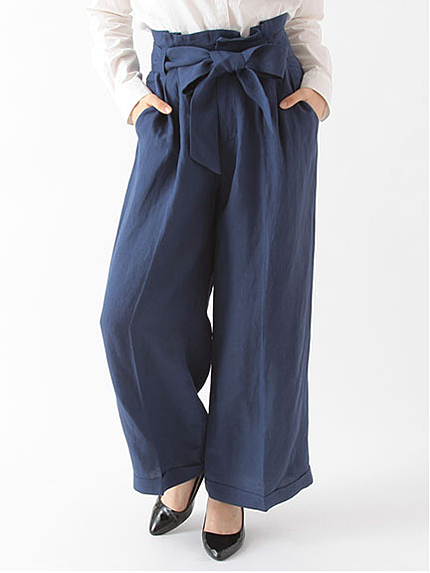 リネンワイドパンツ