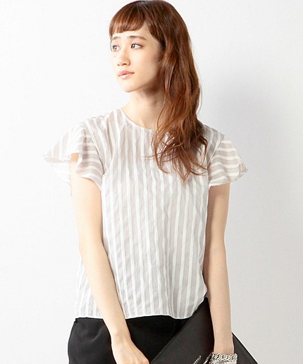 【WEB限定】 ○SACRA ストライプ ラッフル/SL / サクラ