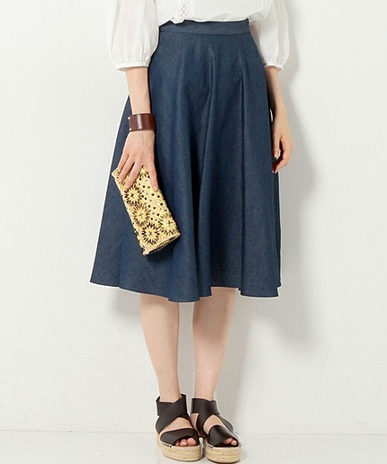 UAW TE/C サーキュラー デニムスカート