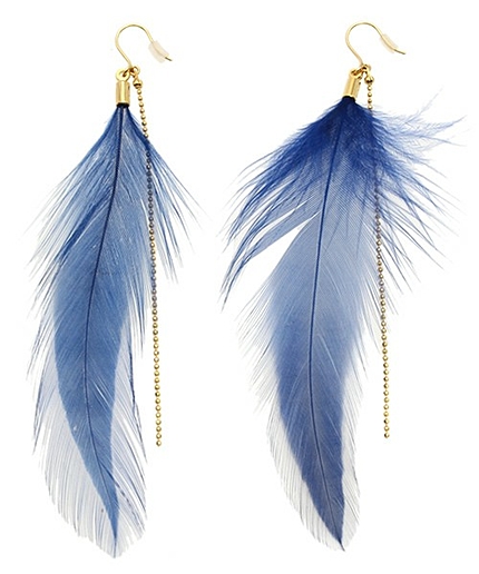 ＜CREAM HILLS＞ フェザーボールチェーン ピアス