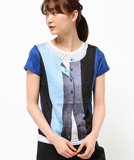 カラーブロックカーディガントロンプルイユTシャツ(PaulbyPaulSmith)