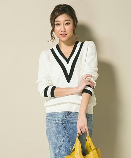 コットンテープテニスセーター