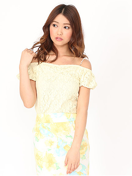 チェーン肩紐パフスリTOPS