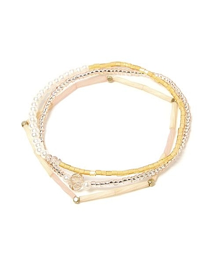 3ピースビーズブレスレット