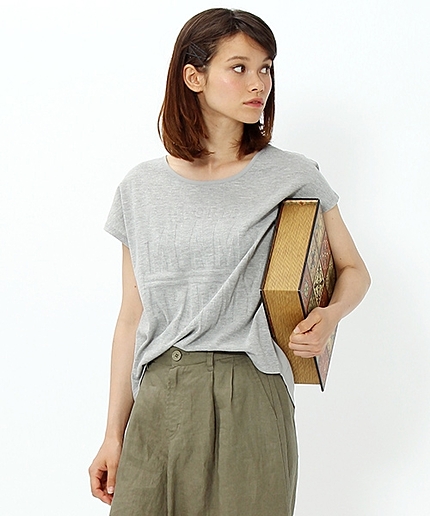 リンクスロゴジャカード布帛混Ｔシャツ