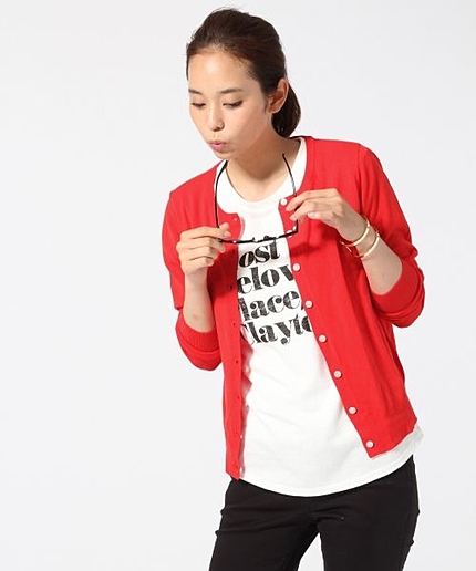 １２ＧスパンＲクルーカーディガン