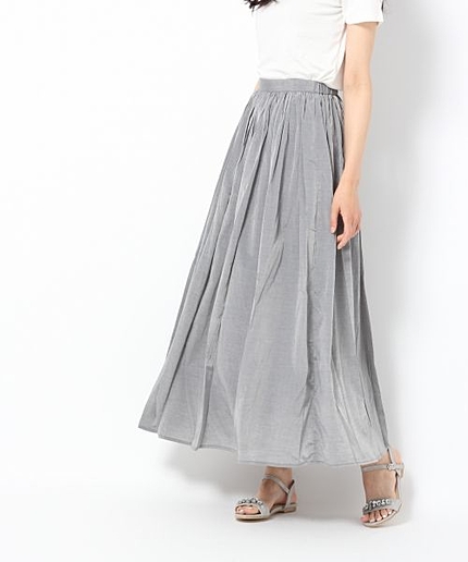レーヨンギャザーマキシスカート