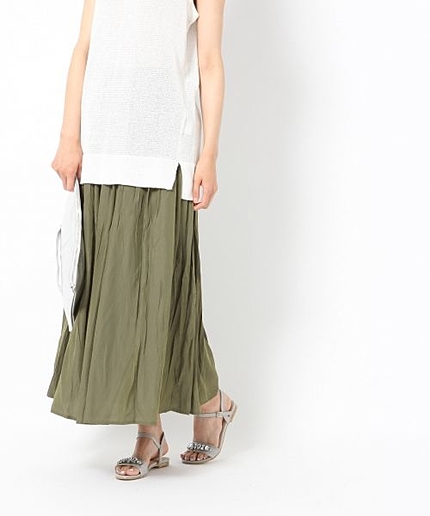 レーヨンギャザーマキシスカート