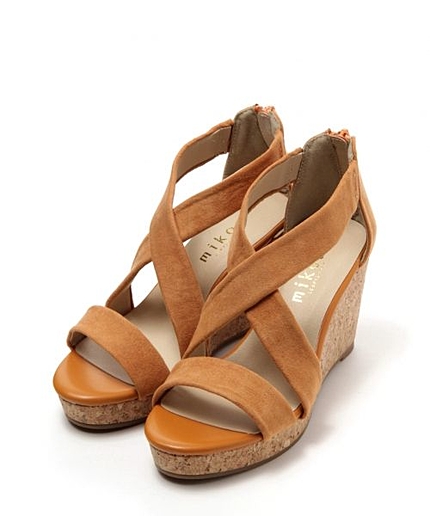 コルクウェッジクロスサンダル