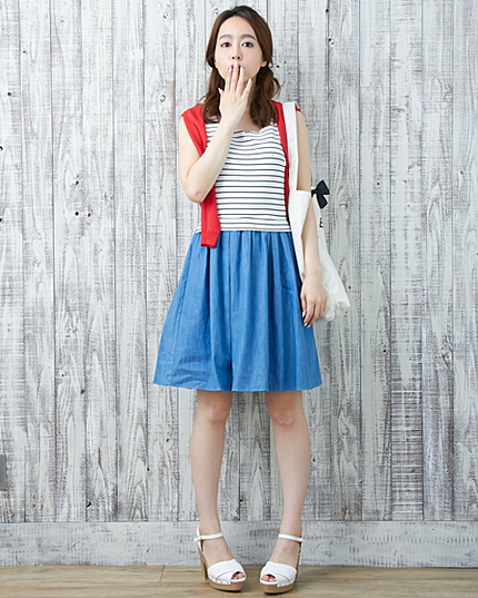 リップルボーダートッキング／ワンピース