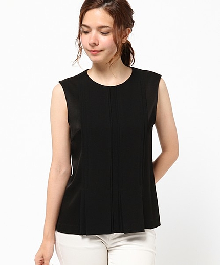 トリアセバックサテンジョーゼットブラウス