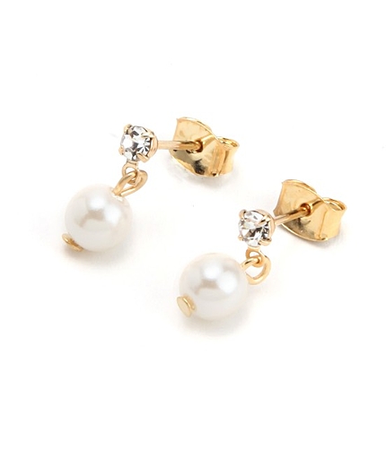 パール/ガラスプチピアス