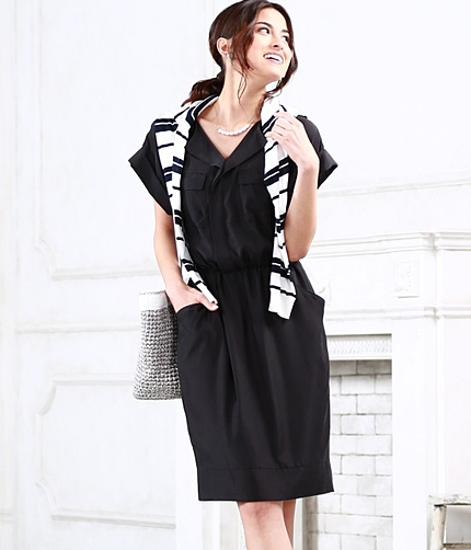 フィブリルツイルサファリワンピース